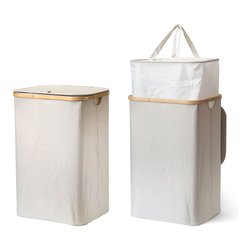 Porta biancheria Tessuto (40x33x60cm) Cream Art.13