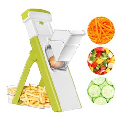 Affetta verdure mandolina con contenitore Bianco e Verde ZF2301 1