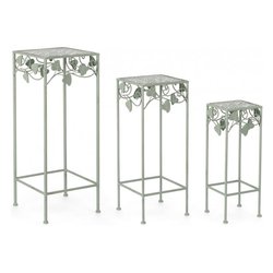 Set porta vasi piante 3 pz acciaio HARRIET Salvia 0741430