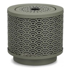 Fontanella metallo con led (25x23cm) AKIRA Verde salvia 0780063