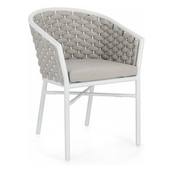 Sedia con braccioli alluminio, polipropilene MARGALIDA Bianco 0666083