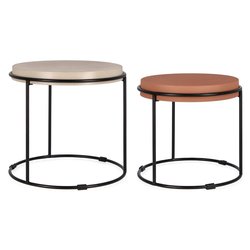 KETAKI Set tavolini Beige e Terracotta