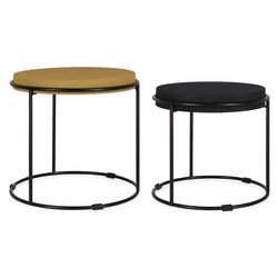 KETAKI Set tavolini Senape e Nero