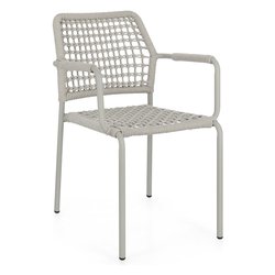 Sedia con braccioli alluminio, poliestere RAJADA Saturn 0666022