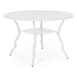 Tavolo da esterno alluminio VICTORIA Fisso Bianco (110x71,5cm) 0806070