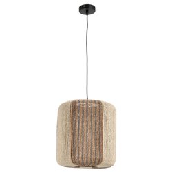 Sospensione MALI Beige, Grigio e Marrone (34x117cm) 0828180 1 luce - E27 - Max 40W