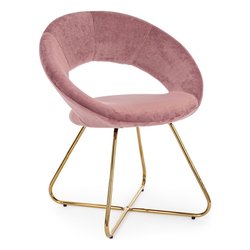 VANITY Poltrona Oro e Velluto rosa