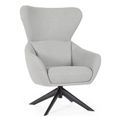 HAILEY Girevole Poltrona Grigio