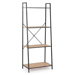 HALDOR Libreria Nero e Naturale (60 x 150 h cm) Mobile KIT