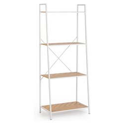 HALDOR Libreria Bianco e Naturale (60 x 150 h cm) Mobile KIT