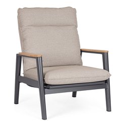 Poltrona alluminio MIGUEL Antracite 0663657