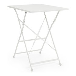 Tavolo da esterno acciaio YASMIN Fisso Bianco (50x70x71cm) 0803598