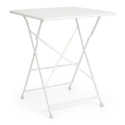 Tavolo da esterno acciaio YASMIN Fisso Bianco (60x60x71cm) 0803595