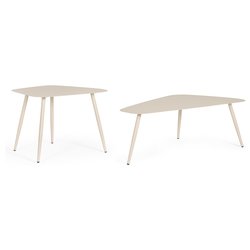 Set tavolini esterno acciaio YVONNE Svas Champagne 0803582