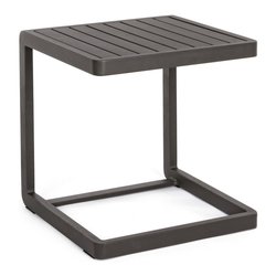 Tavolino da esterno alluminio KONNOR Antracite (40x40x45cm) 0662289