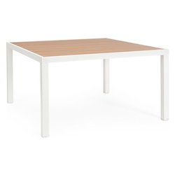 Tavolo da esterno alluminio HILIJA Fisso Bianco (136x136x75cm) 0664017