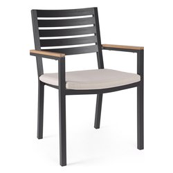 Sedia con braccioli alluminio HENNA Antracite 0664016