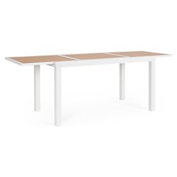 Tavolo da esterno alluminio HILIJA Allungabile Bianco (140-210x77x75cm) 0664019