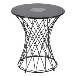 Tavolino da esterno acciaio JEEVAN Nero (40x45cm) 0828083