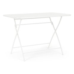 Tavolo da esterno acciaio YVONNE Fisso Bianco (110x70x72cm) 0803600