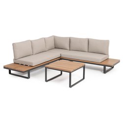 Set da esterno alluminio, polipropilene ZELMAR 4 posti Antracite 0663792