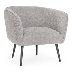 AVRIL Poltrona Grigio bouclè