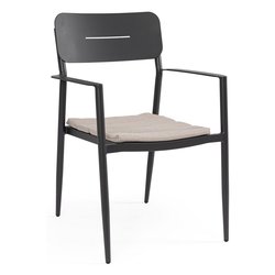 Sedia con braccioli alluminio NEBULA Antracite 0663775