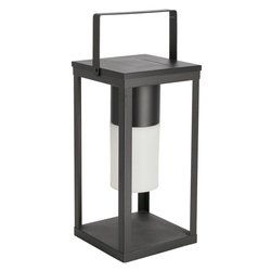 Lampada tavolo solare QU Nero (17x17x38cm) 0827493