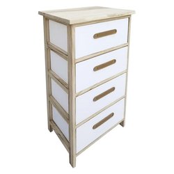 REKA Cassettiera 4 Cassetti Bianco (40cm)