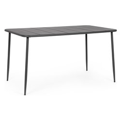 Tavolo da esterno acciaio YARA Fisso Antracite (140x80x74cm) 0803573