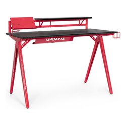 GAMING Scrivania Rosso e Nero (135cm) Mobile KIT