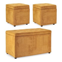 DYLAN Set pouf Ocra