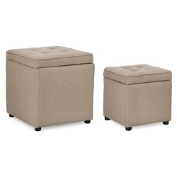 DERRICK Set pouf Tortora