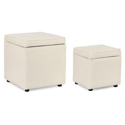 DERRICK Set pouf Bianco