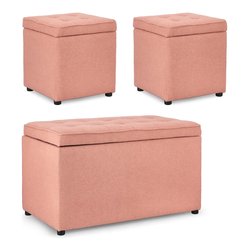 DERRICK Set pouf Blush