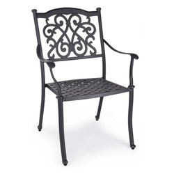 Sedia con braccioli alluminio IVREA Antracite 0805105