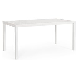 Tavolo da esterno alluminio HILDE Fisso Bianco (150x80x75cm) 0663444