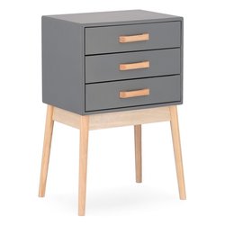 ORDINARY Cassettiera 3 Cassetti Grigio (45cm) Mobile KIT