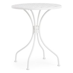 Tavolo da esterno acciaio LIZETTE Fisso Bianco (60x71cm) 0802969