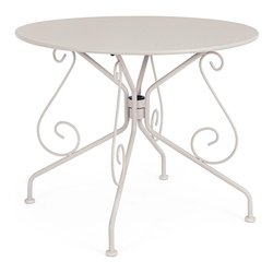 Tavolo da esterno acciaio ETIENNE Fisso Griz (90x72cm) 0802988