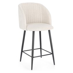 QUEEN Sgabello Nero e Avorio