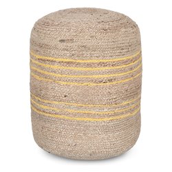ANKIT Pouf Naturale e Giallo
