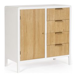 CHARLEY Base Bianco e Naturale (80cm) Mobile KIT