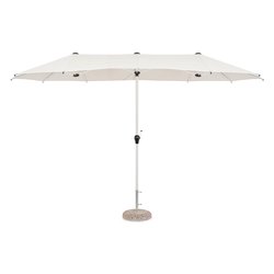 Ombrellone acciaio BRASIL Bianco e Naturale (4x2mt) 0795905
