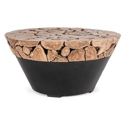 GRENADA Tavolino Legno e Nero (90cm)