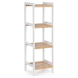 BROOKLYN Scaffale arredo Bianco e Legno chiaro (35x110hcm) Mobile KIT