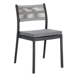 Sedia da esterno polipropilene, poliestere ALVIN Antracite e Grigio chiaro 0650004