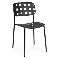 Sedia da esterno acciaio, polipropilene CLOVER Nero 0650033