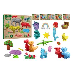 Pasta modellabile La Giungla 3 vasetti 50 gr e accessori MORBIDOUGH NATURAL 42901