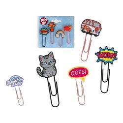Set fermagli con decoro silicone 4 pz PIN UP Assortito 42841